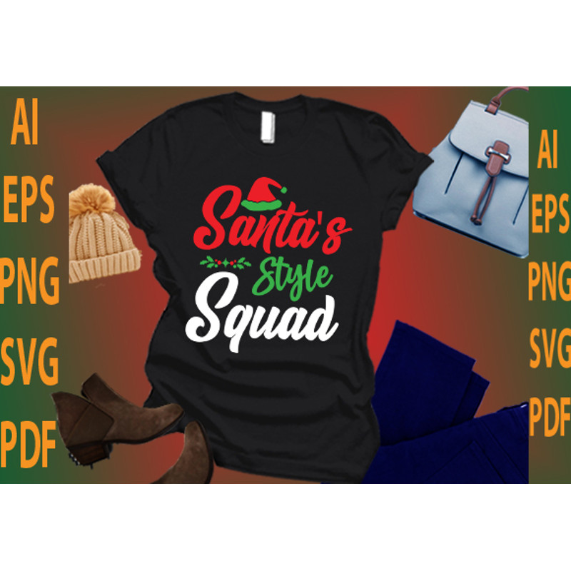 Santas Style Squad Hoodies Sweatshirts Design 0