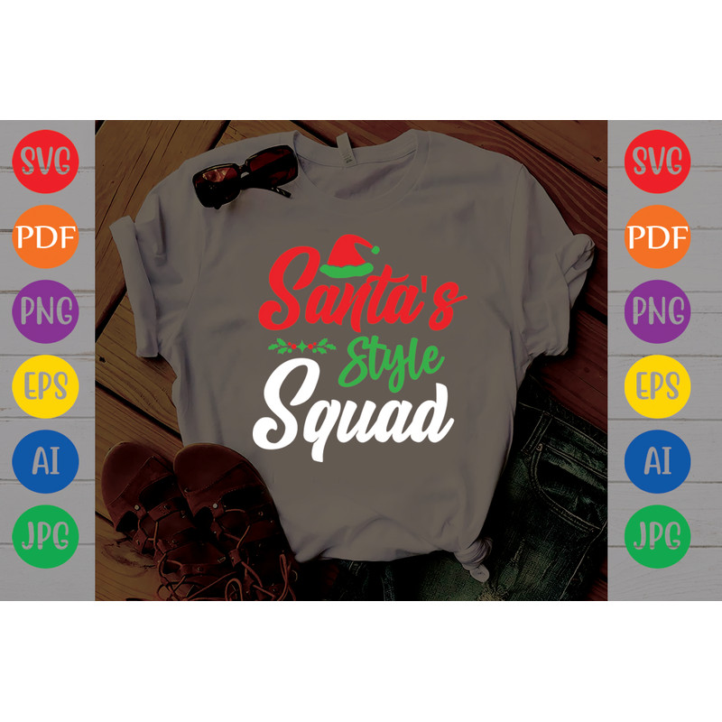 Santas Style Squad Hoodies Sweatshirts Design 1