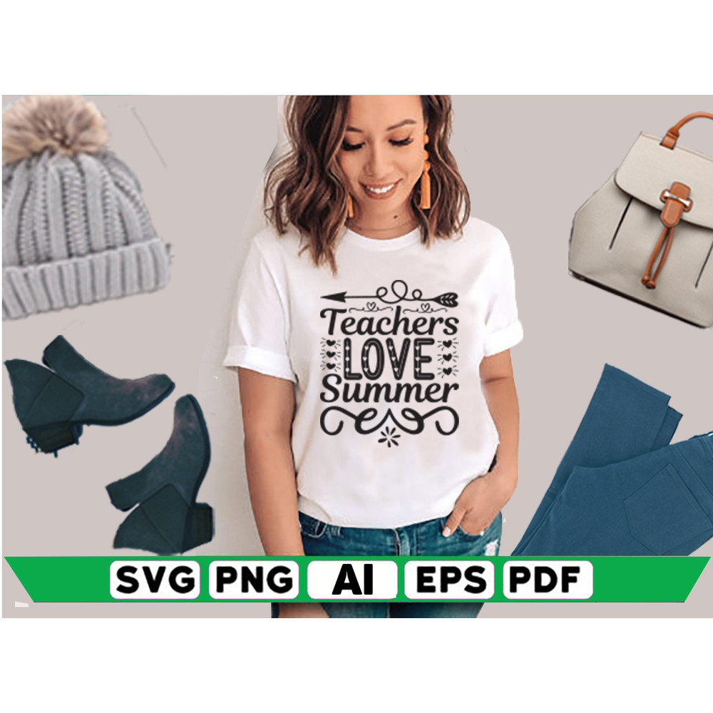 Teachers Love Summer T Shirt Design 2