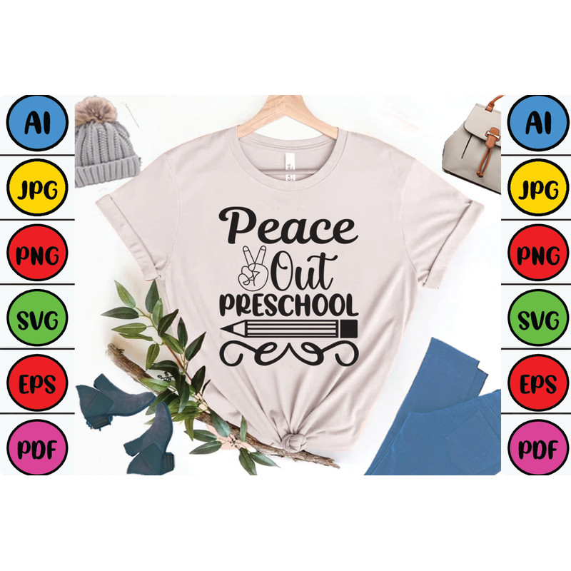 Peace Out Preschool Womens Clothing 0