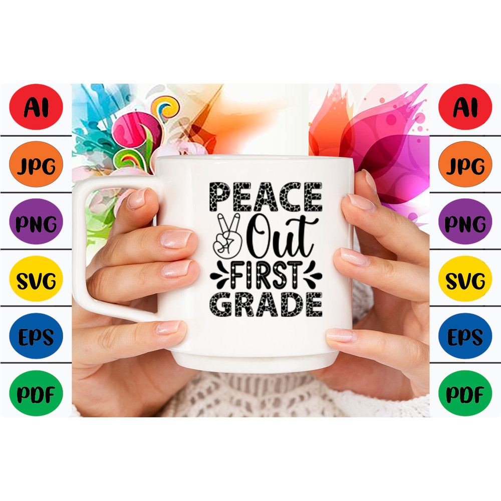 Peace Out First Grade Womens Clothing 1