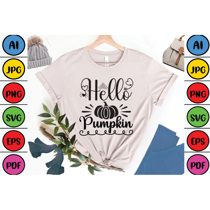 Hello Pumpkin T Shirt Design 0