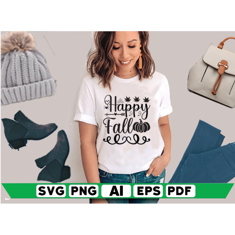 Happy Fall T Shirt Design 2