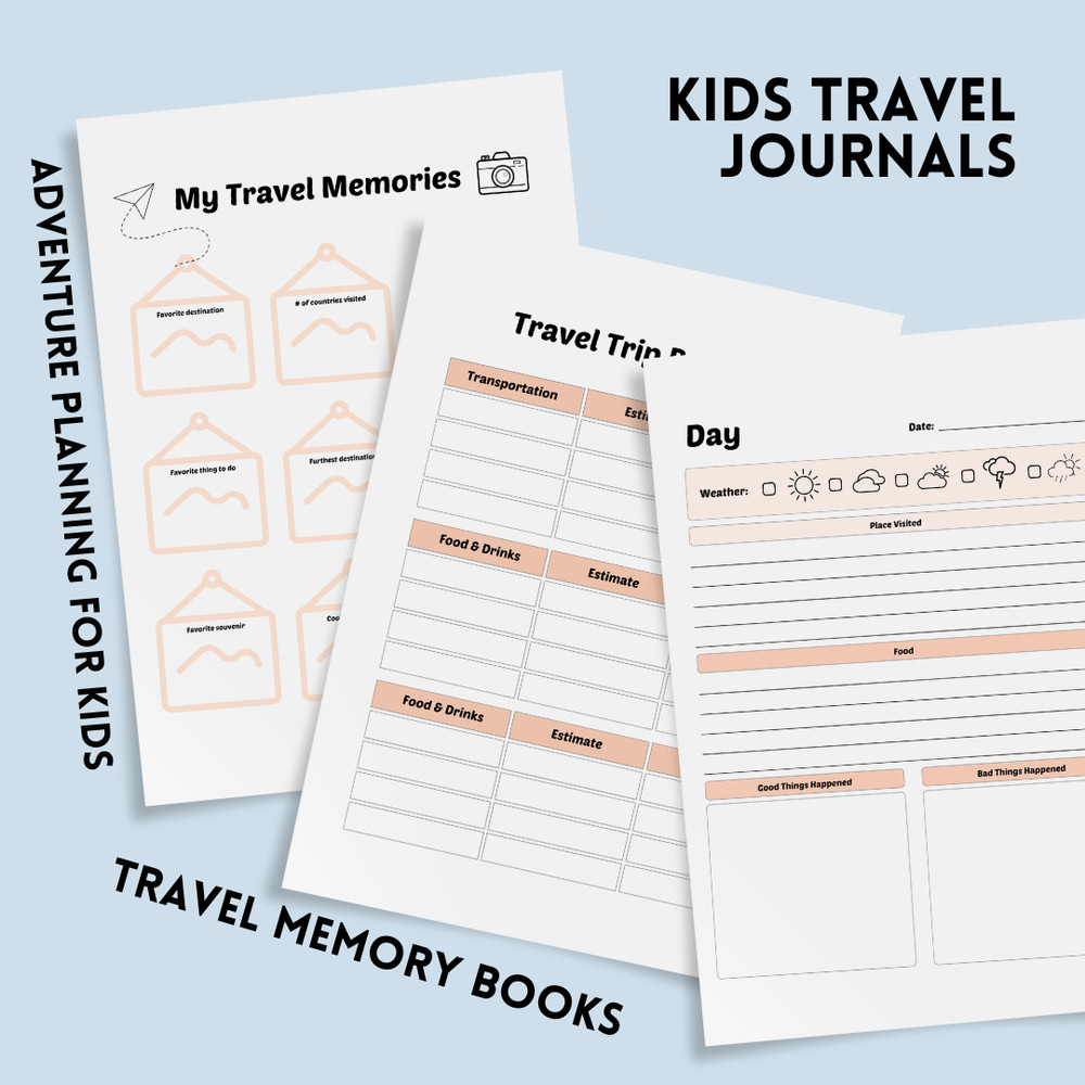 Travel Journal For Kids Adventure Memories Travel Planning Fun Activities 0