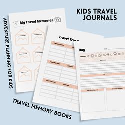 travel journal for kids , adventure memories, travel planning & fun activities