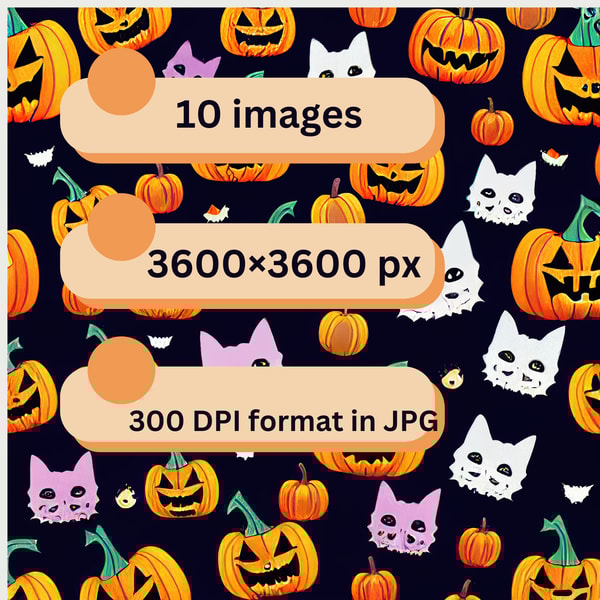 Colorful Halloween Patterns Bundle Halloween PNG Halloween SVG Halloween Designs Halloween Digital Paper Pack 0