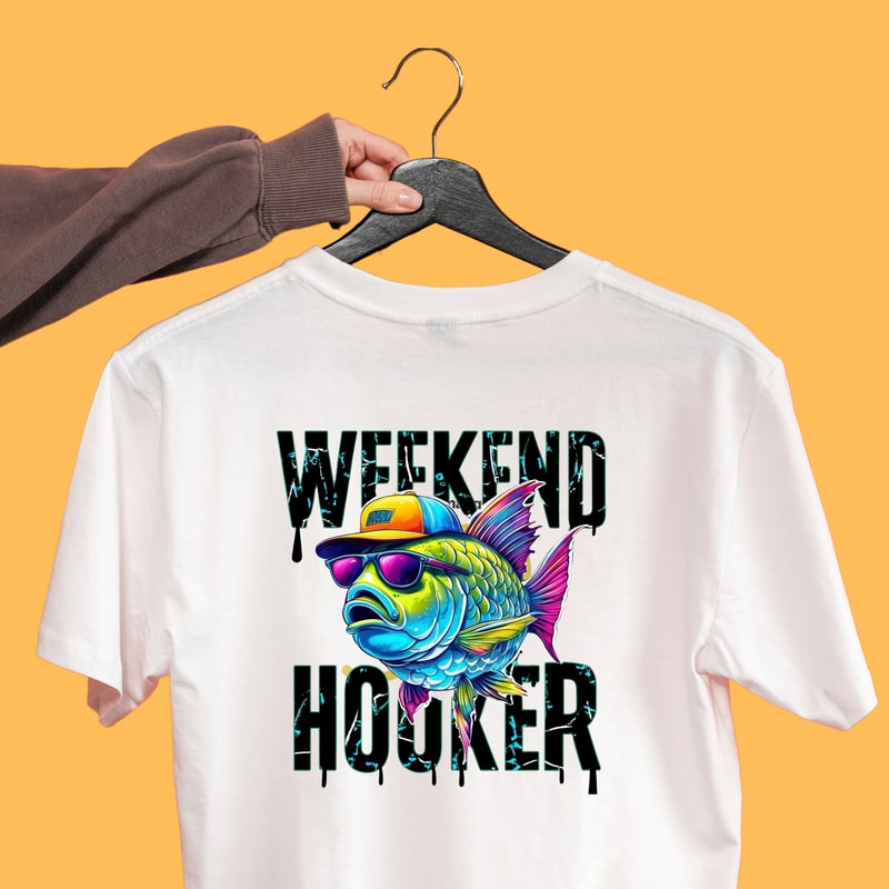 Retro Weekend Hooker Fishing Vibes PNG Weekend Hooker Fishing Weekend Hooker Fishing Graphic With Cool Fish Weekend 2