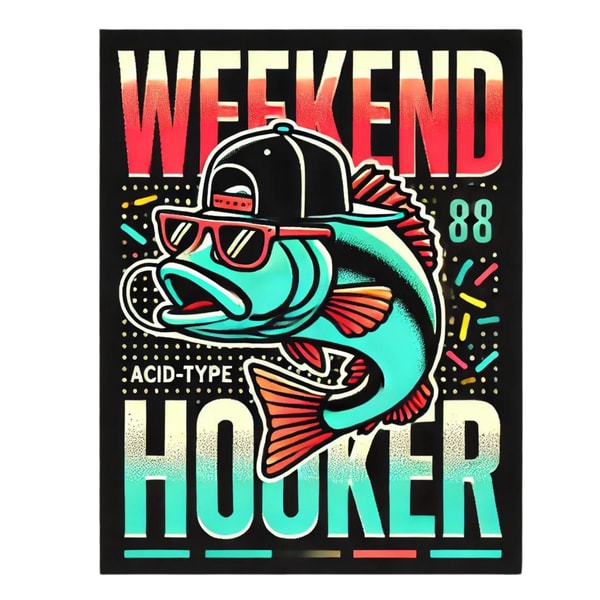 Weekend Weekend Hooker Fishing Retro Weekend Hooker Fishing Vibes PNG Weekend Hooker Fishing Graphic With Cool Fish 0