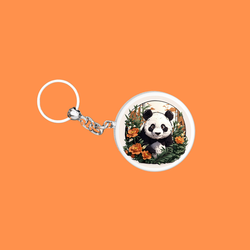 Keychain Cute Panda Cute Panda Keychain Key Chain Cute Panda Keychain Sublimation Cute Panda Keychain 3d Panda 3D 2