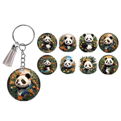 keychain cute panda, cute panda keychain, key chain, cute panda, keychain sublimation cute panda, keychain 3d panda, 3d