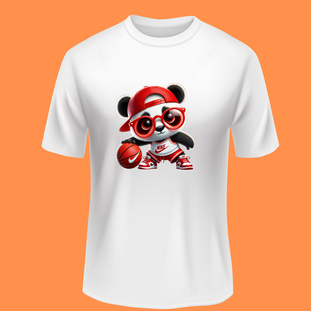 Cute Panda In Nike Tshirt Cute Nike Panda Cute Trendy Nike Panda Logo Design For TShirts Cups Kids Apparel Panda 2