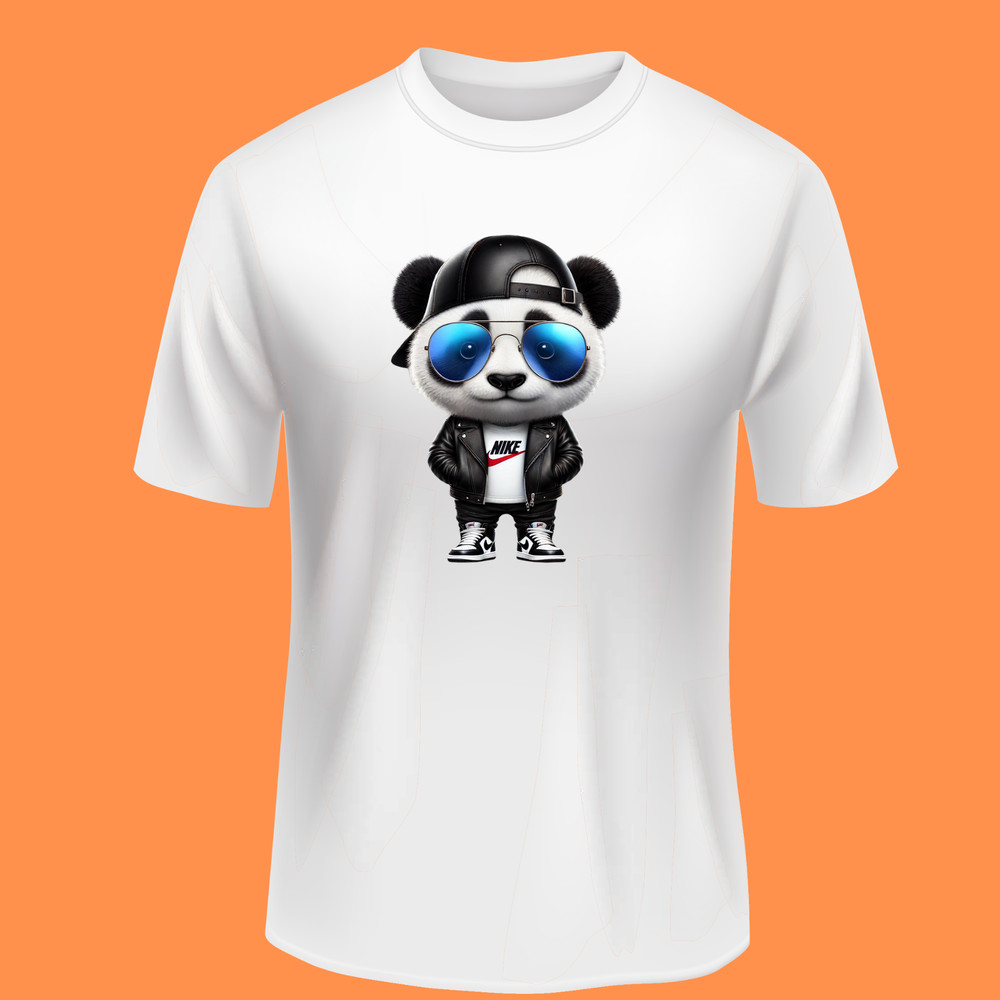 Cute Panda In Nike Tshirt Bundle Cute Nike Panda Cute Trendy Nike Panda Logo Design For TShirts Cups Kids Apparel 4