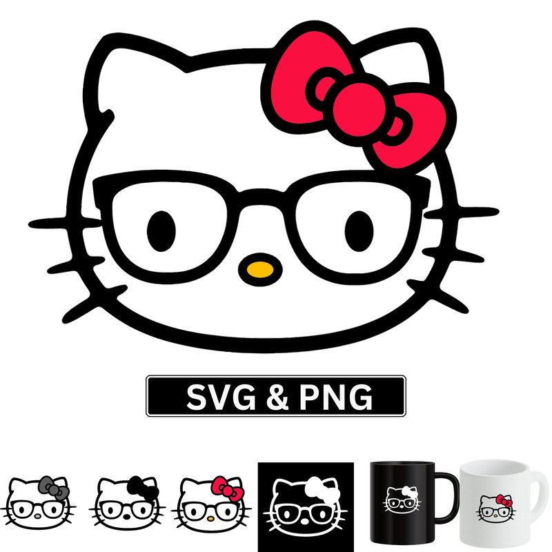 Hello Kitty SVG Hello Kitty Clipart Hello Kitty PNG Cuttable Hello Kitty SVG Cricut File Hello Kitty SVGhello Kitty 0