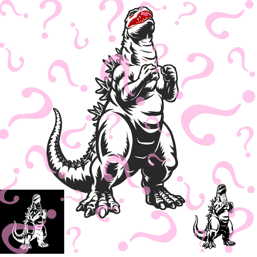 Godzilla SVGGodzilla PNG Godzilla Silhouette Godzilla Clip ArtGodzilla Cut File Godzilla Vector God 0