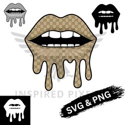 gucci lips svg, gucci lips png, gucci lips drip pattern svg, gucci lips, gucci lip gift, gucci