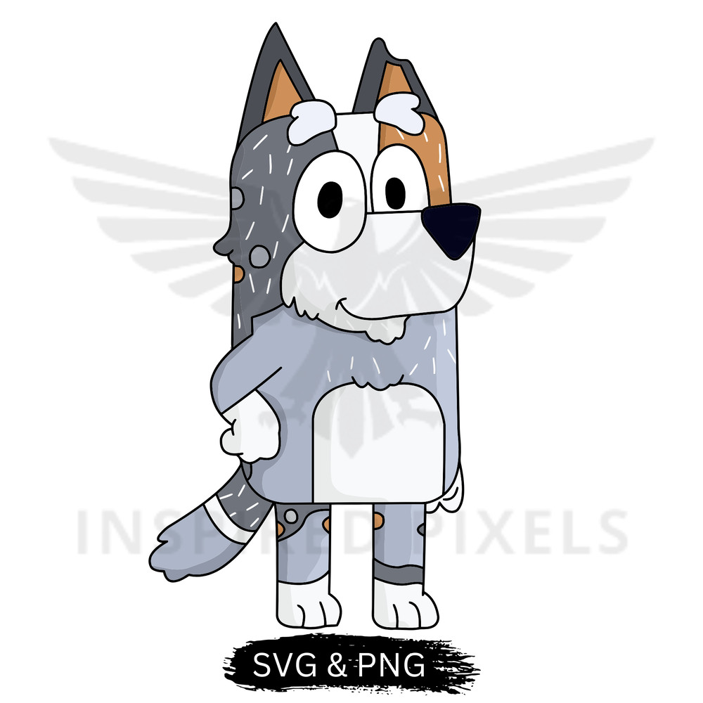 Bluey Dog SVG Bluey Bandit SVG Bluey SVG Bluey Dog PNG Bluey PNG Bingo Dog SVG Bluey Grandad Bob SV 0