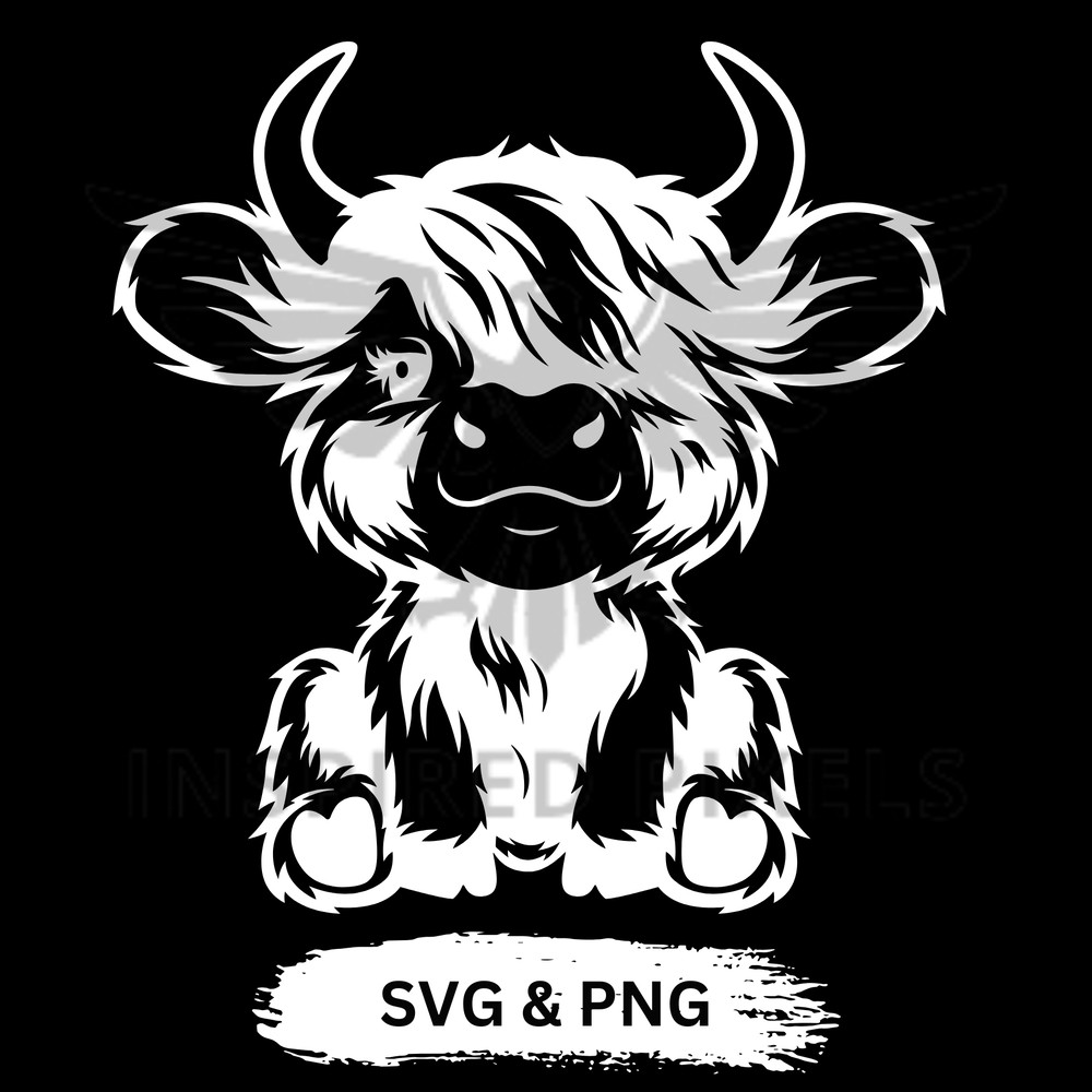 Highland Cow SVG Cute Highland Cow Sitting SVGCute Highland Cow Sitting PNGHighland Cow PNGCute Hig 0