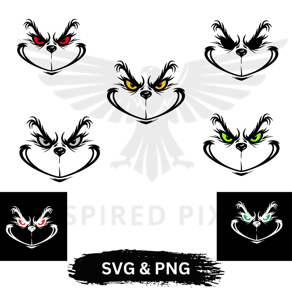 Grinch Face SVG Bundle Grinch Face PNG Bundle The Grinch Face SVG Bundle The Grinch Face PNG Bundle 0