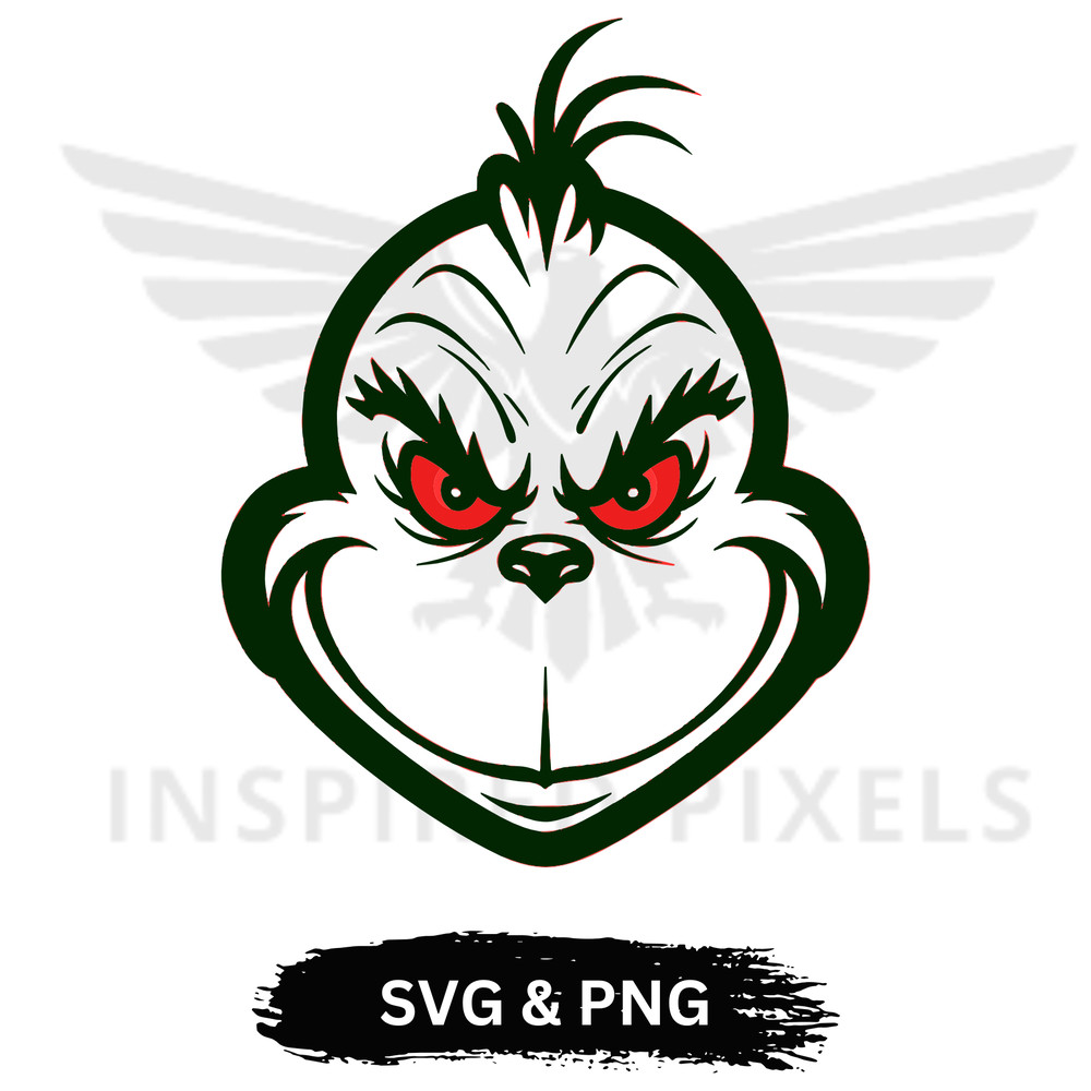 Grinch Face SVG Grinch Face PNG Grinch Face Red Eye3 The Grinch Face SVG The Grinch Face PNG Grinch 0