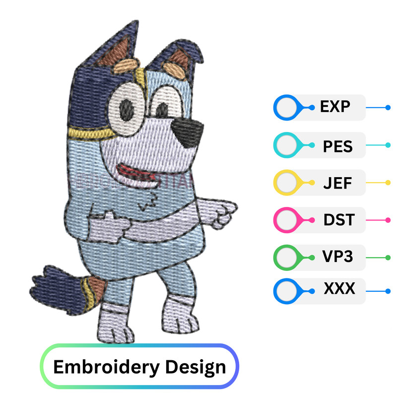 Bluey Embroidery Designs Bluey Embroiderybluey Embroidery File Bluey Embroidery Design Bluey Embroi 0