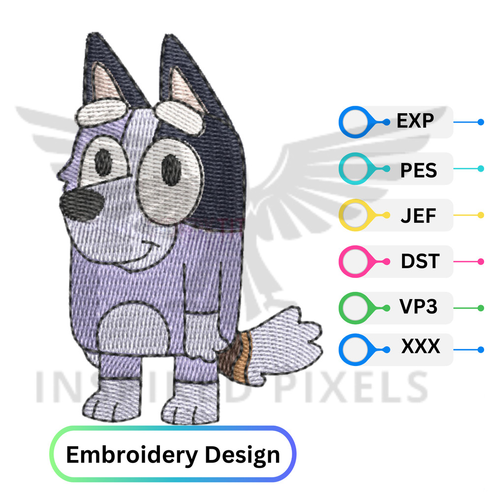 Socks Heeler Bluey Embroidery Designs Bluey Embroidery File Bluey Embroidery Design Bluey Dog Embro 0