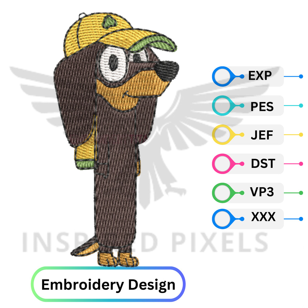 Snicker Bluey Embroidery Designs Bluey Embroidery File Bluey Embroidery Design Bluey Dog Embroidery 0