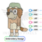 Mort Bluey embroidery design, bluey embroidery file, bluey embroidery design, Bluey dog embroidery design, Bluey Dog