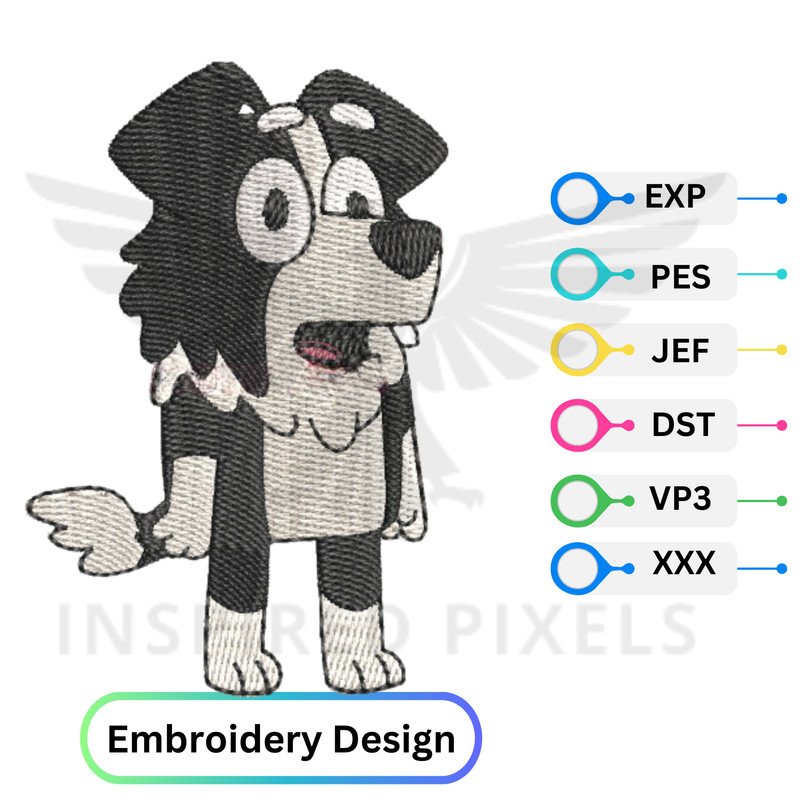 Mackenzies Dad Bluey Embroidery Design Bluey Embroidery File Bluey Embroidery Design Bluey Dog Embr 0