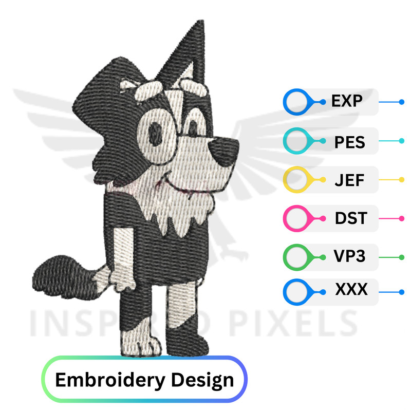 Mackenzie Bluey Embroidery Design Bluey Embroidery File Bluey Embroidery Design Bluey Dog Embroider 0