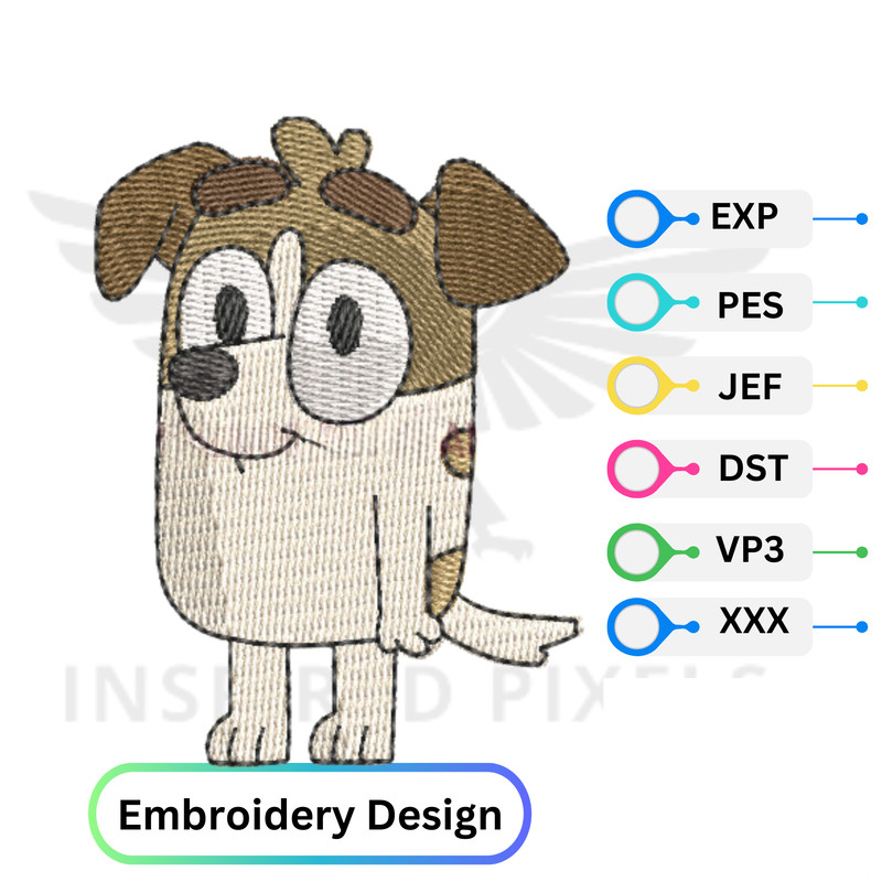 Lulu Bluey Embroidery Design Bluey Embroidery File Bluey Embroidery Design Bluey Dog Embroidery Des 0