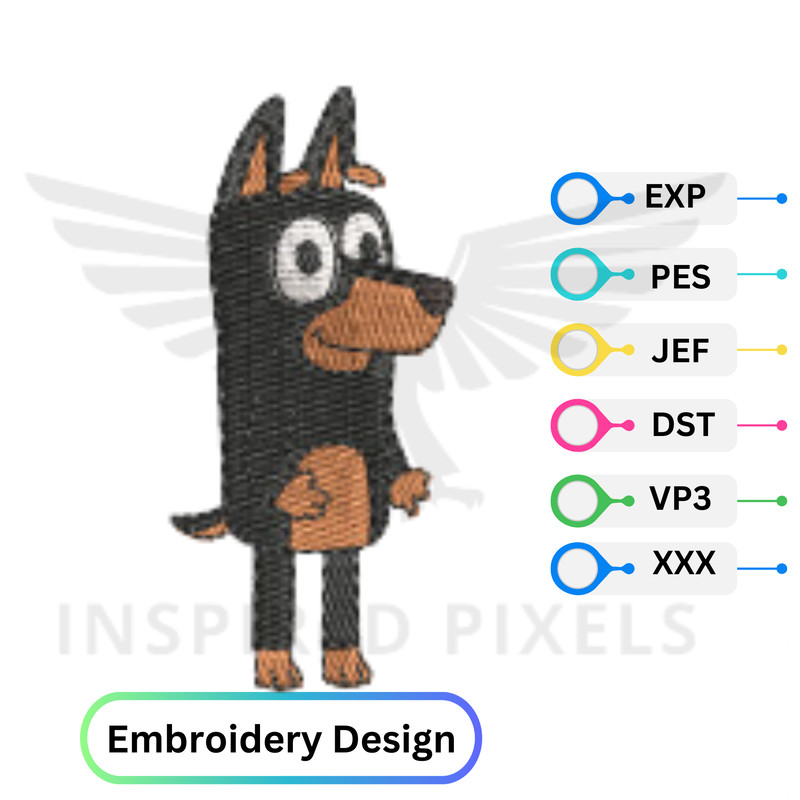 Jaspers Mum Bluey Embroidery Design Bluey Embroidery Filebluey Embroidery DesignBluey Dog Embroider 0