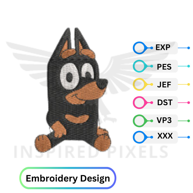 Jasper G Bluey Embroidery Design Bluey Embroidery Filebluey Embroidery DesignBluey Dog Embroidery D 0