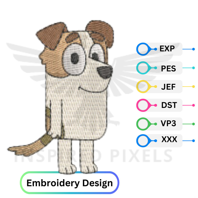 Jacks Dad Bluey Embroidery Design Bluey Embroidery Filebluey Embroidery DesignBluey Dog Embroidery 0