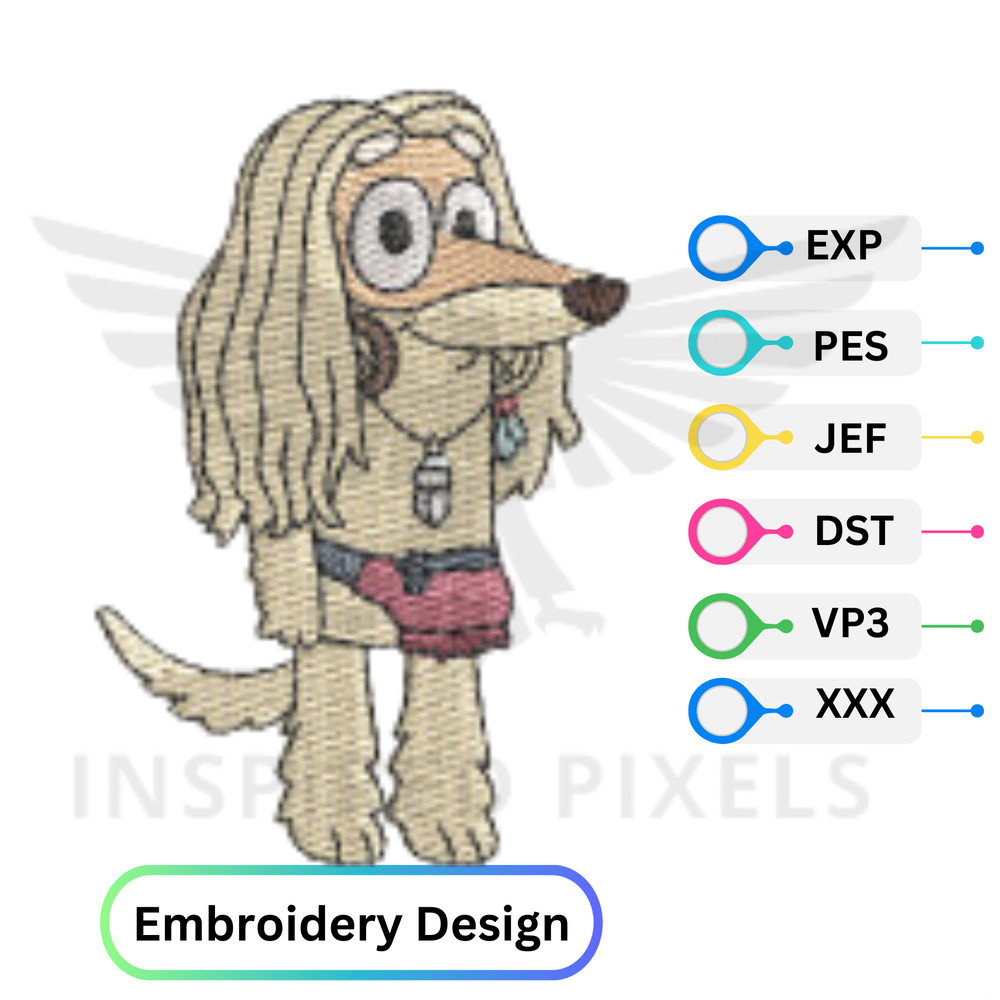 Indys Mum Bluey Embroidery Design Bluey Embroidery Filebluey Embroidery DesignBluey Dog Embroidery 0