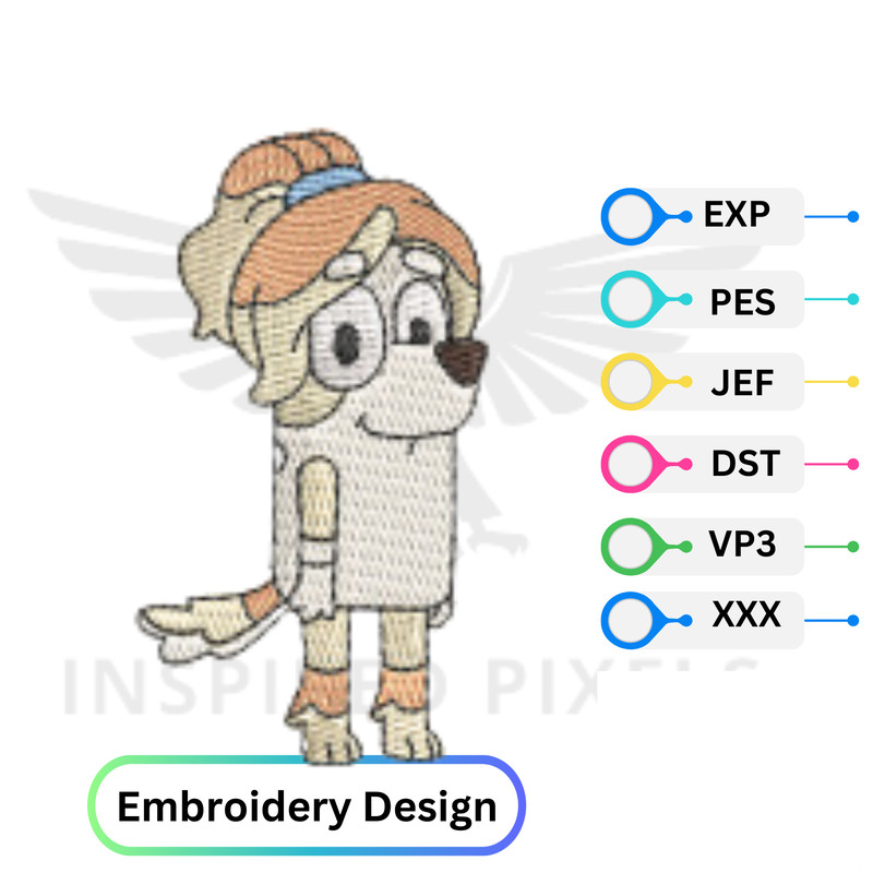 Bluey Embroidery Design Frisky Bluey Embroidery Design Bluey Embroidery File Bluey Dog Embroidery D 0