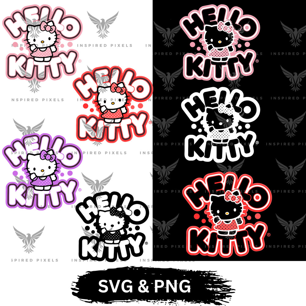 Hello Kitty Text PNG Bundle Hello Kitty Text SVG BundleHello Kitty PNG Hello Kitty SVG Hello Kitty 0