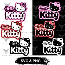 Hello Kitty Text SVG Bundle, Hello Kitty Text PNG Bundle, Hello Kitty PNG Bundle, Hello Kitty SVG Bundle, Hello Kitty, 1