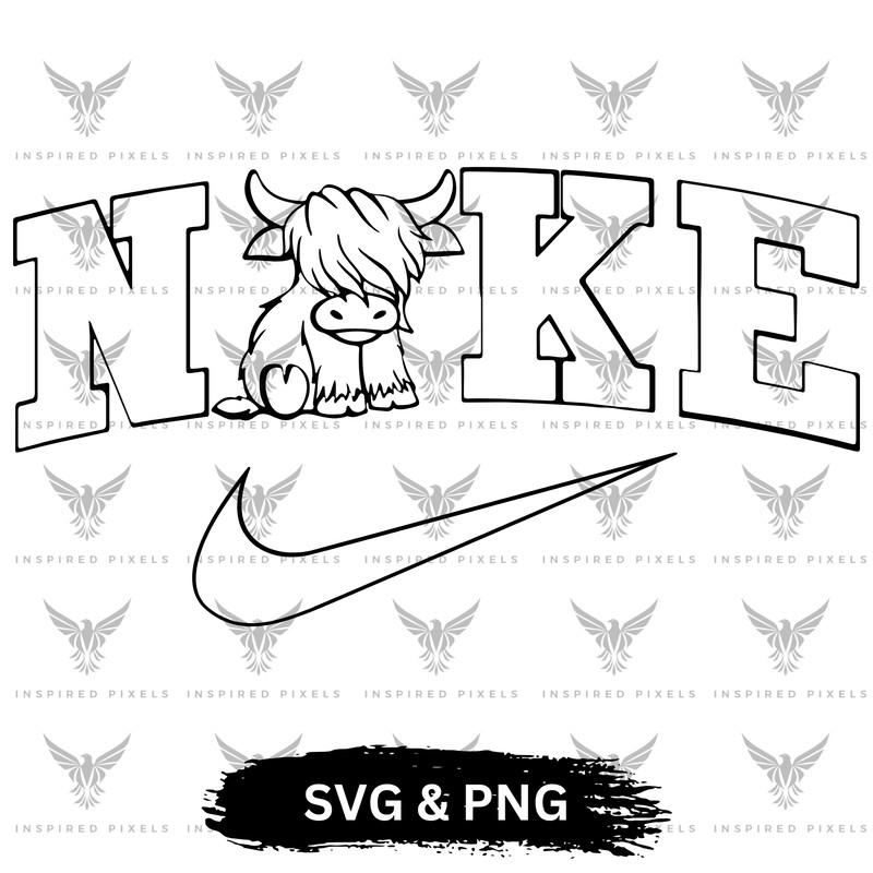 Highland Cow Nike SVG Highland Cow Nike PNG Nike Kitty Nike Logo TShirt Nike PNG Nike SVGNike Logo 0