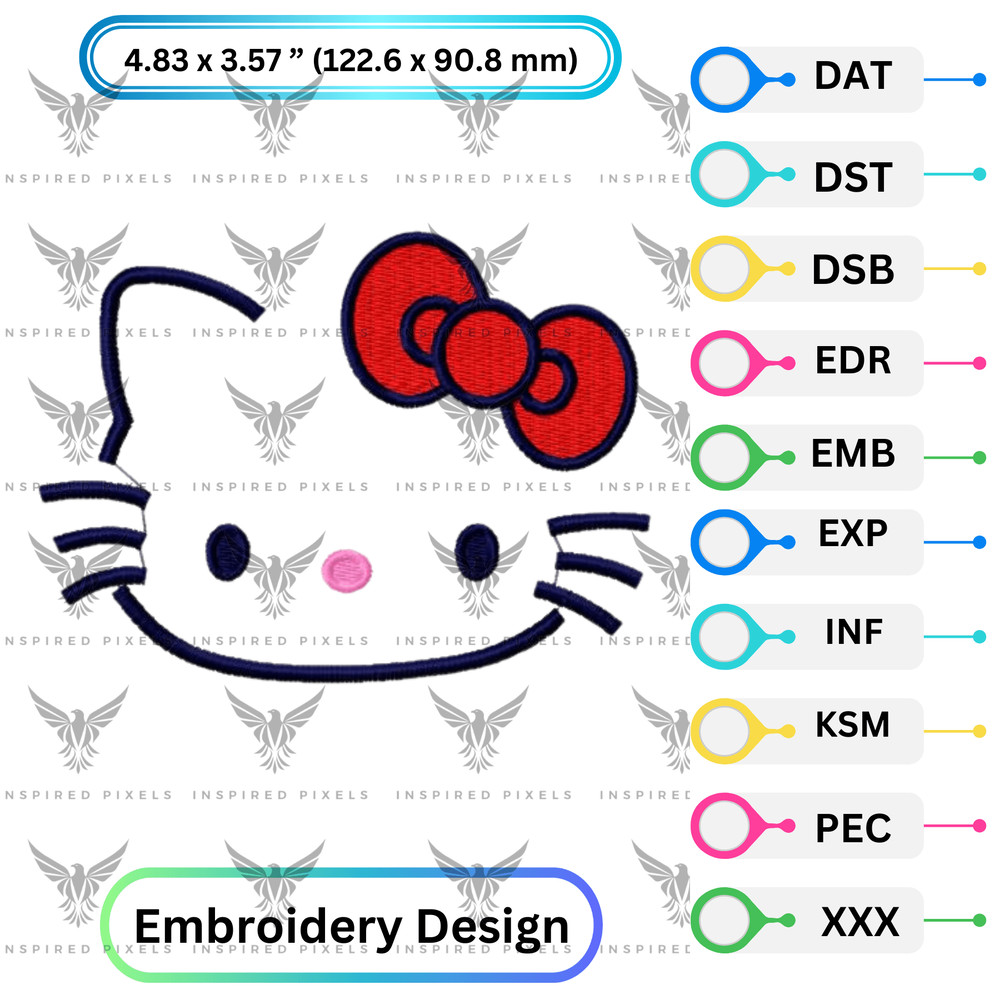 Hello Kitty Embroidery Design Hello Kitty Embroidery Hello Kitty Embroidery Design File Hello Kitty 0
