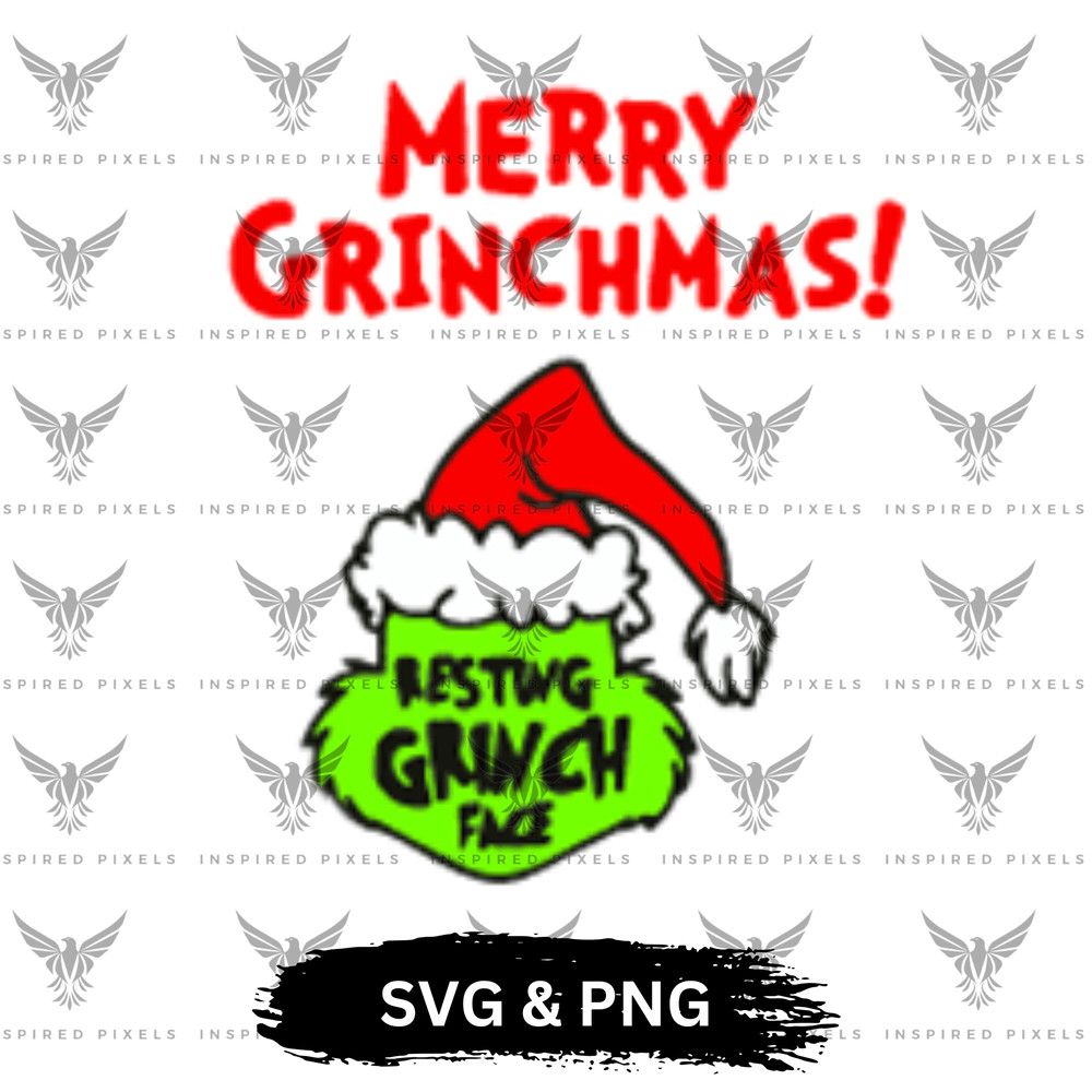 Merry Grinchmas Resting Grinch PNG Grinch Face Png Grinch Pngcricut Grinch Svg The Grinch Png Cricu 0