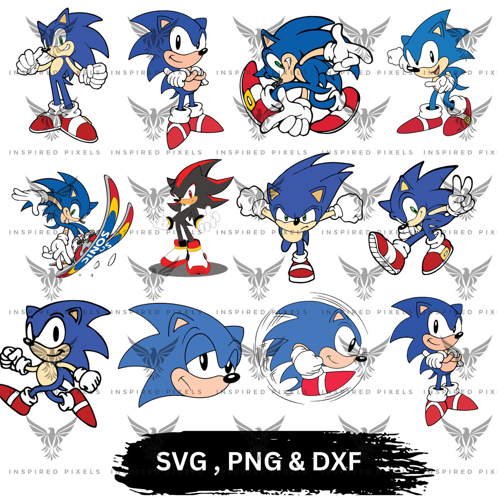 Super Sonic Svg Bundlesonic Svg Bundlesonic Png Bundlesonic Svg Png Dxf Bundlecricut Sonic Svgsilho 0