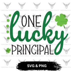 one lucky principal svg,one lucky principal png, saint patrick's day leaf svg,saint patricks day png