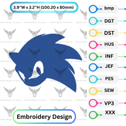 sonic embroidery, sonic embroidery design, super sonic, sonic, embroidery design, sonic embroidery patch