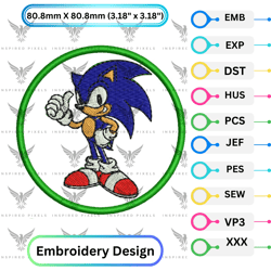 sonic embroidery, sonic embroidery design, super sonic, sonic, embroidery design, sonic embroidery patch, sonic design