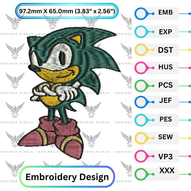 Sonic Embroidery Design Sonic Embroidery Super Sonic Sonic Embroidery Design Sonic Embroidery Patch 0