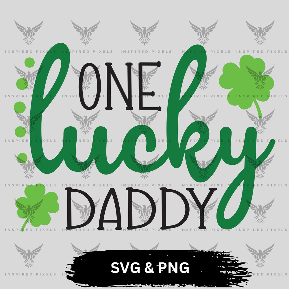 One Lucky Daddy SVGOne Lucky Daddy PNGOne Lucky Daddy SVG PNGSaint Patricks Day Leaf Svgsaint Patri 0