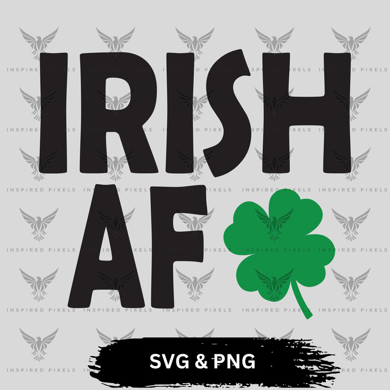 Irish Af Monogram SVG Irish Af Monogram PNG Irish Af Monogram Saint Patricks Day Leaf Svgsaint Patr 0