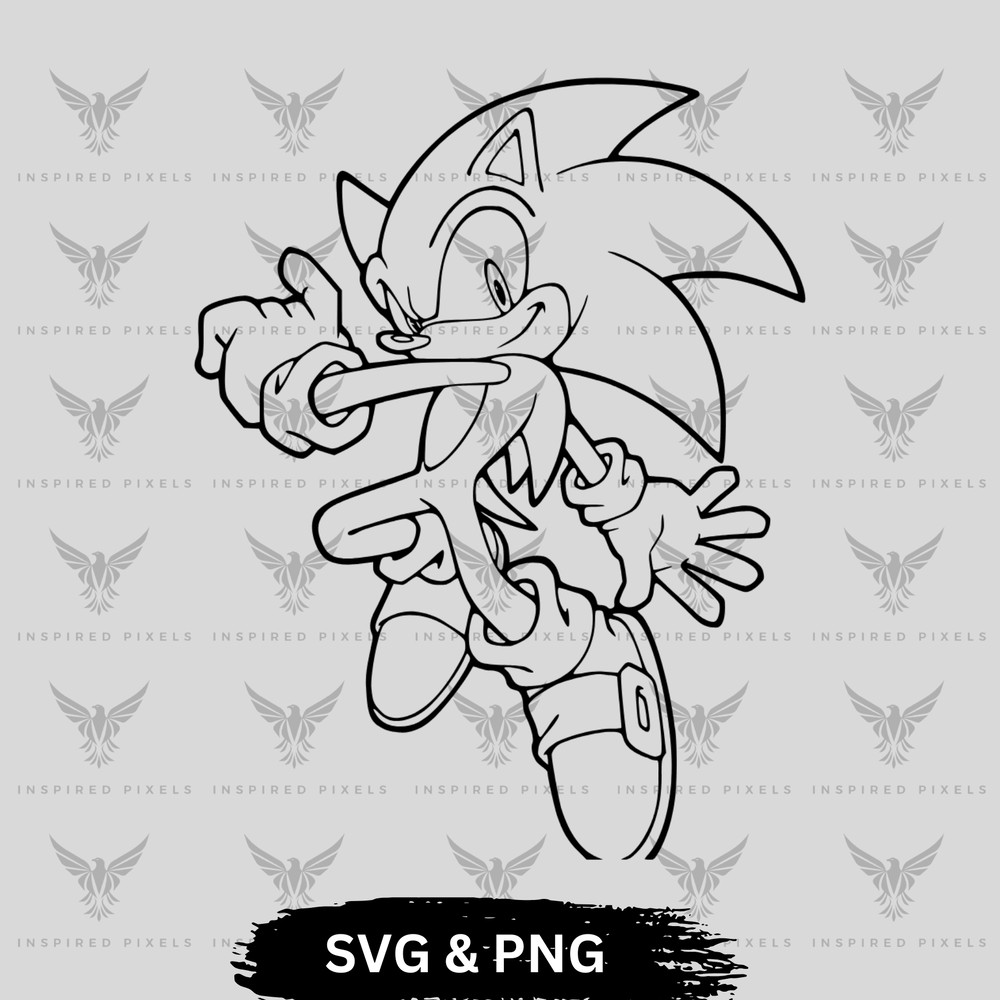 Sonic Outline Svgsonic Outline Pngsuper Sonic Svg Pngsonic Svgsonic Png8sonic Svg Black And Whitecr 0