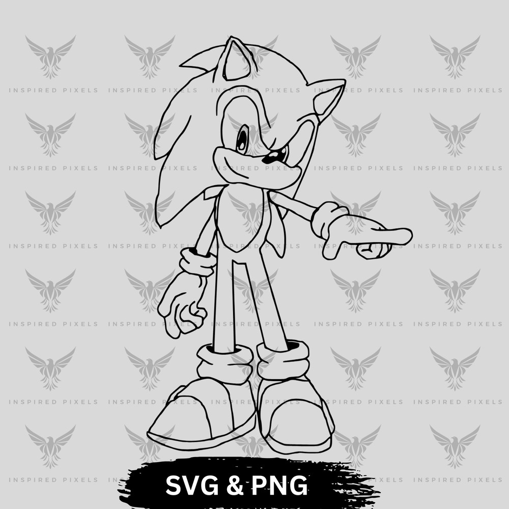 Sonic Outline Svgsonic Outline Pngsuper Sonic Svg Pngsonic Svg1sonic Pngsonic Svg Black And Whitecr 0