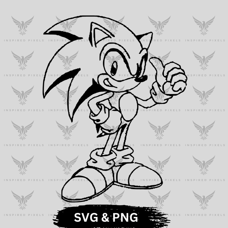 Sonic Outline Svgsonic Outline Pngsuper Sonic Svg Pngsonic Svg4sonic Pngsonic Svg Black And Whitecr 0